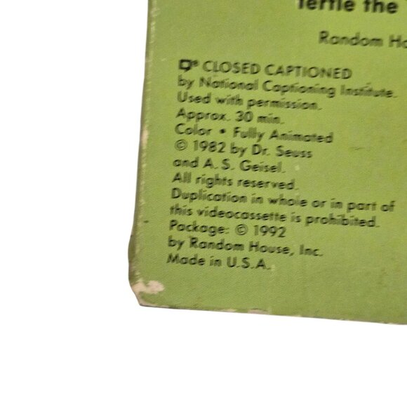 Dr Seuss The Cat In The Hat Gets Grinched VHS Tape Animated Cartoon Vintage - Picture 6 of 11